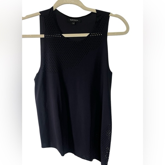 Koral Asymmetrical Black Tank Top Sz XS - Picture 1 of 9